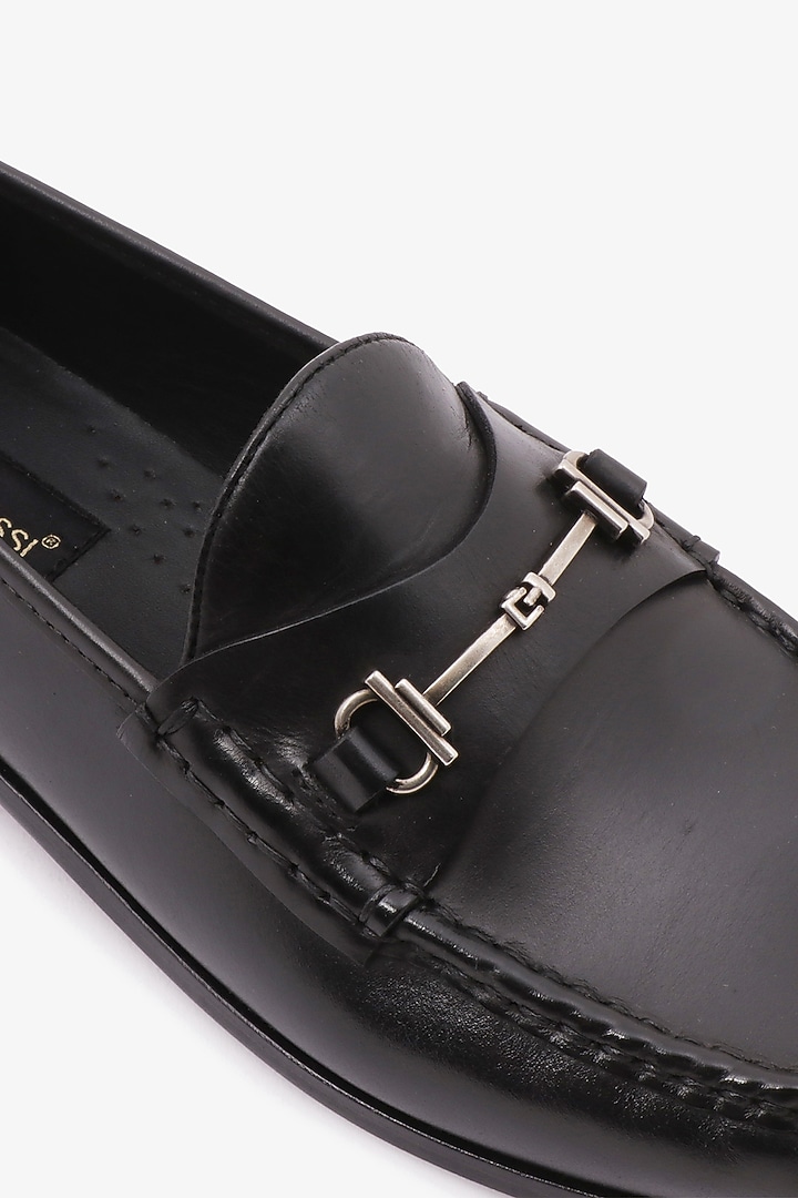 Black Leather Mocassin Shoes by TONI ROSSI MEN at Pernia's Pop Up Shop