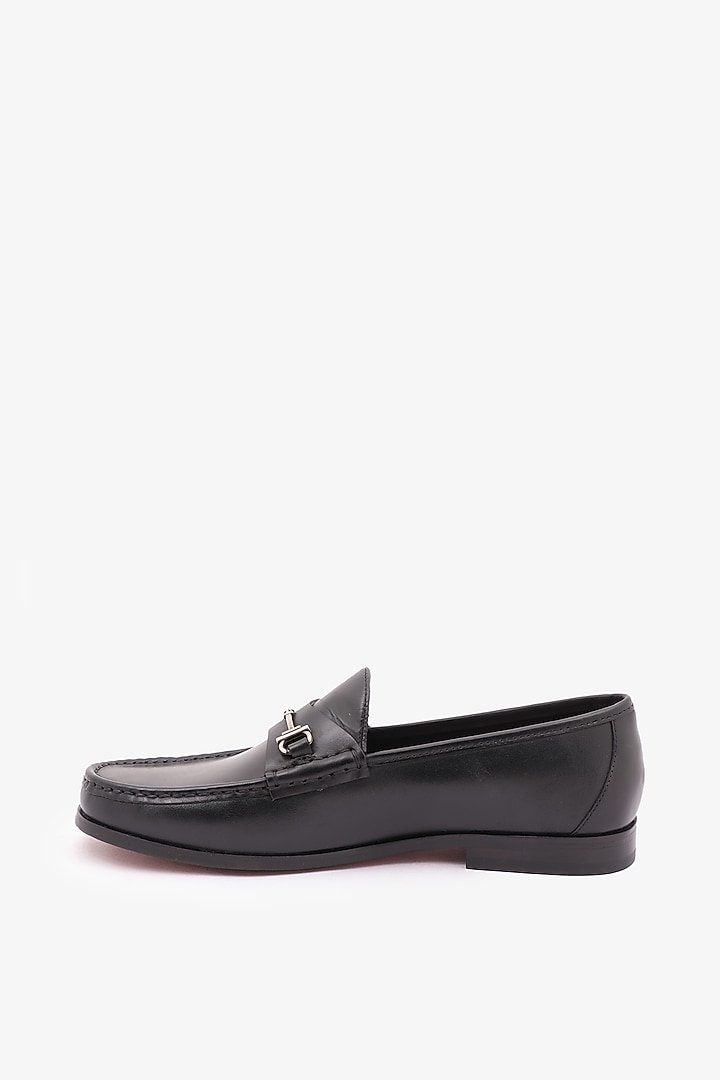 Black Leather Mocassin Shoes by TONI ROSSI MEN at Pernia's Pop Up Shop