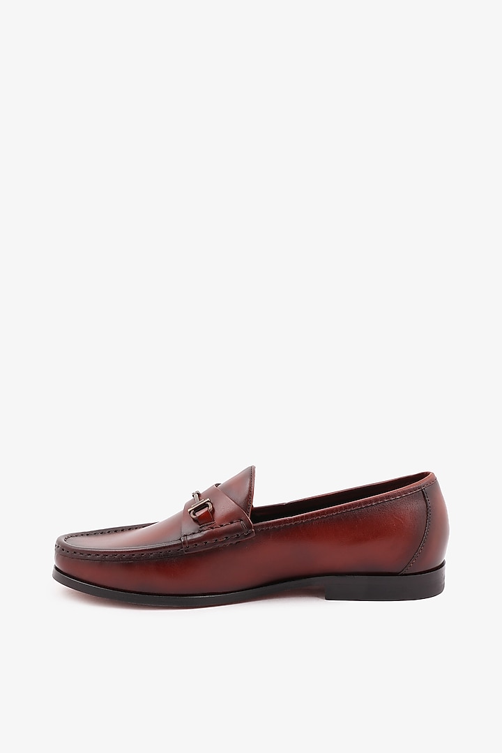 Brown Leather Mocassin Shoes by TONI ROSSI MEN at Pernia's Pop Up Shop