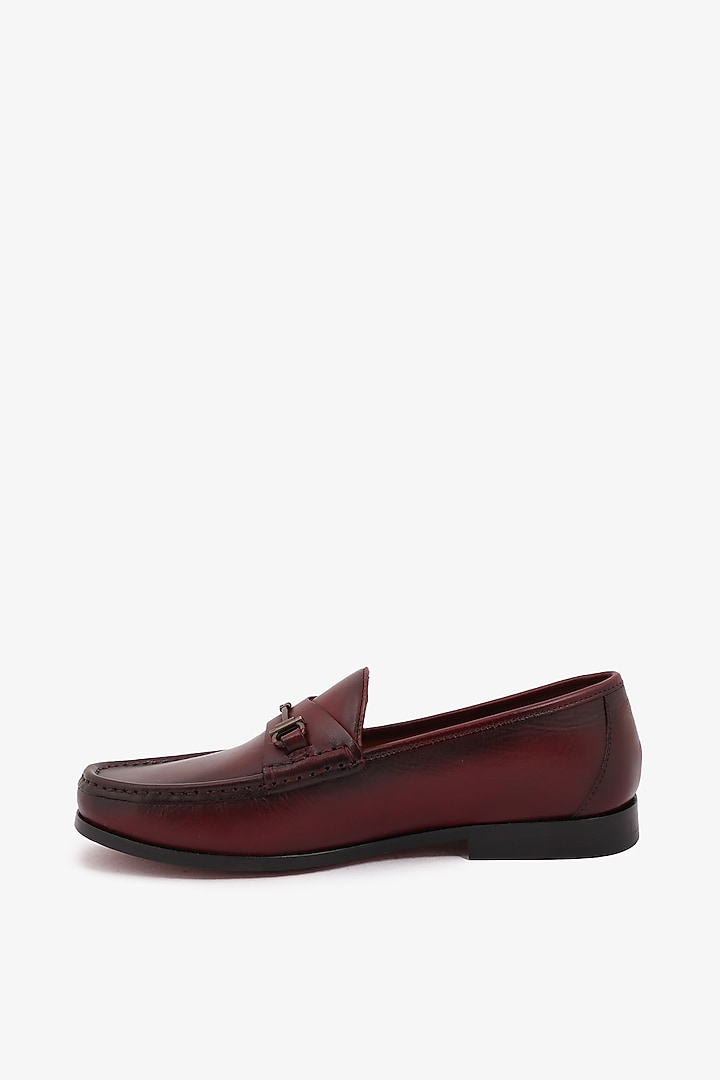 Wine Leather Mocassin Shoes by TONI ROSSI MEN at Pernia's Pop Up Shop