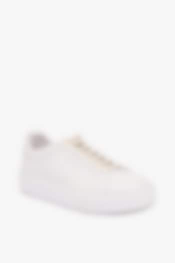 White Leather Sneakers by TONI ROSSI MEN