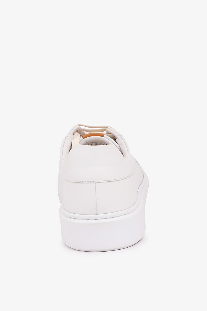 White Leather Sneakers by TONI ROSSI MEN at Pernia's Pop Up Shop