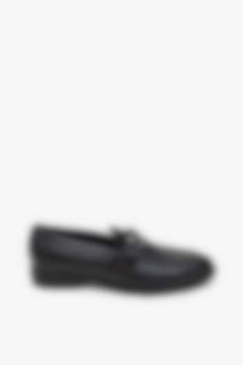 Black Leather Loafers by TONI ROSSI MEN at Pernia's Pop Up Shop