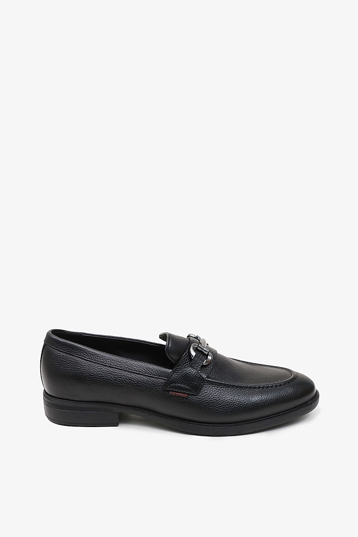 Black Leather Loafers by TONI ROSSI MEN at Pernia's Pop Up Shop