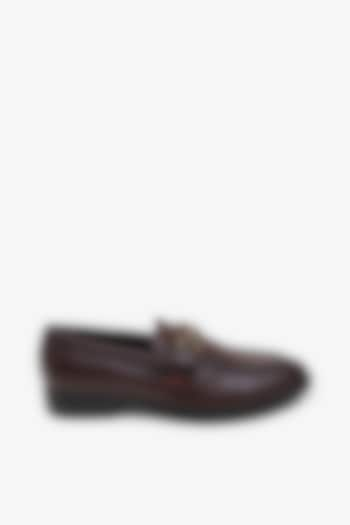 Wine Leather Loafers by TONI ROSSI MEN