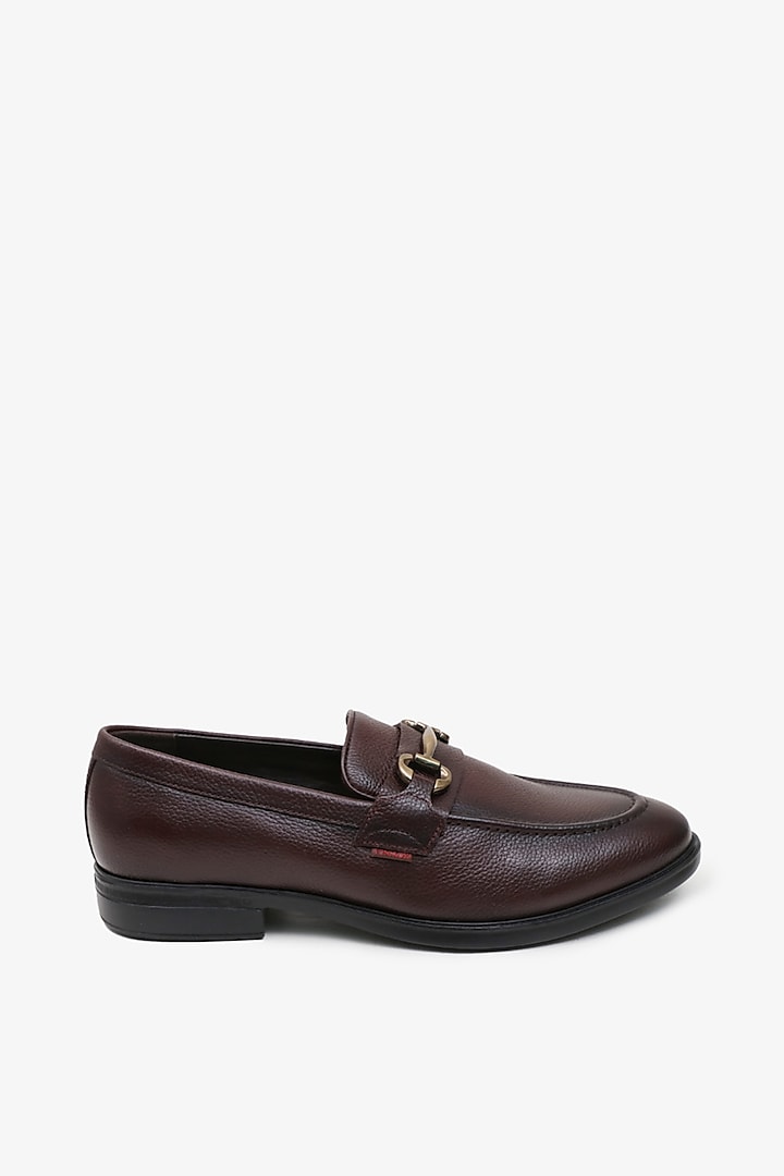 Wine Leather Loafers by TONI ROSSI MEN