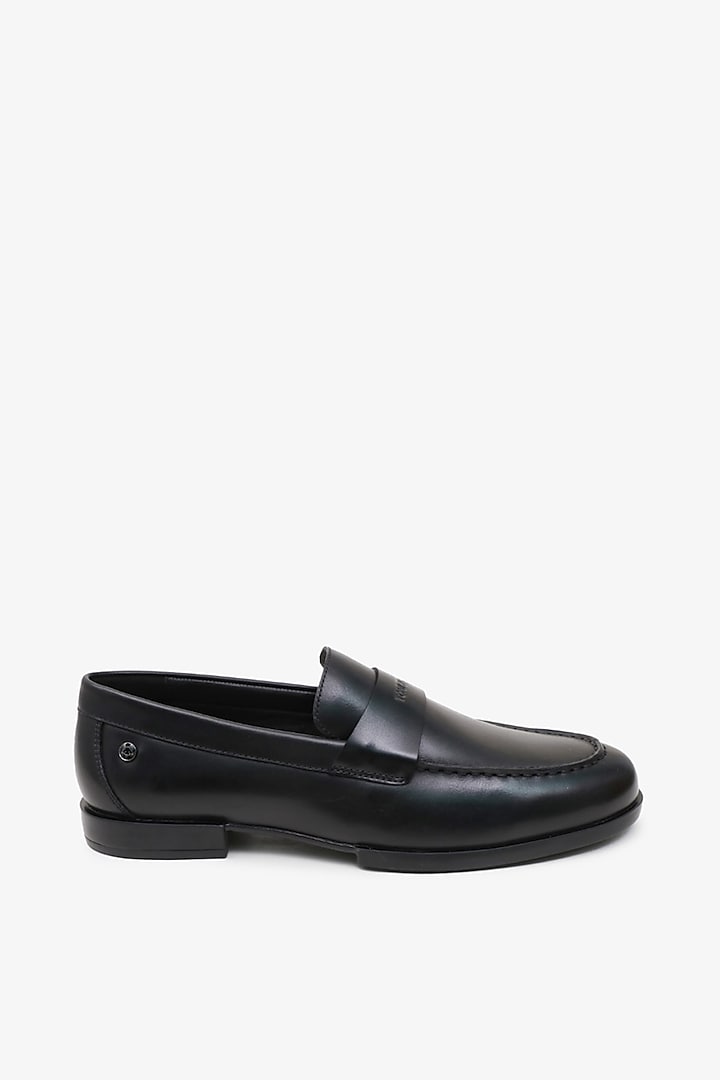 Black Leather Loafers by TONI ROSSI MEN at Pernia's Pop Up Shop