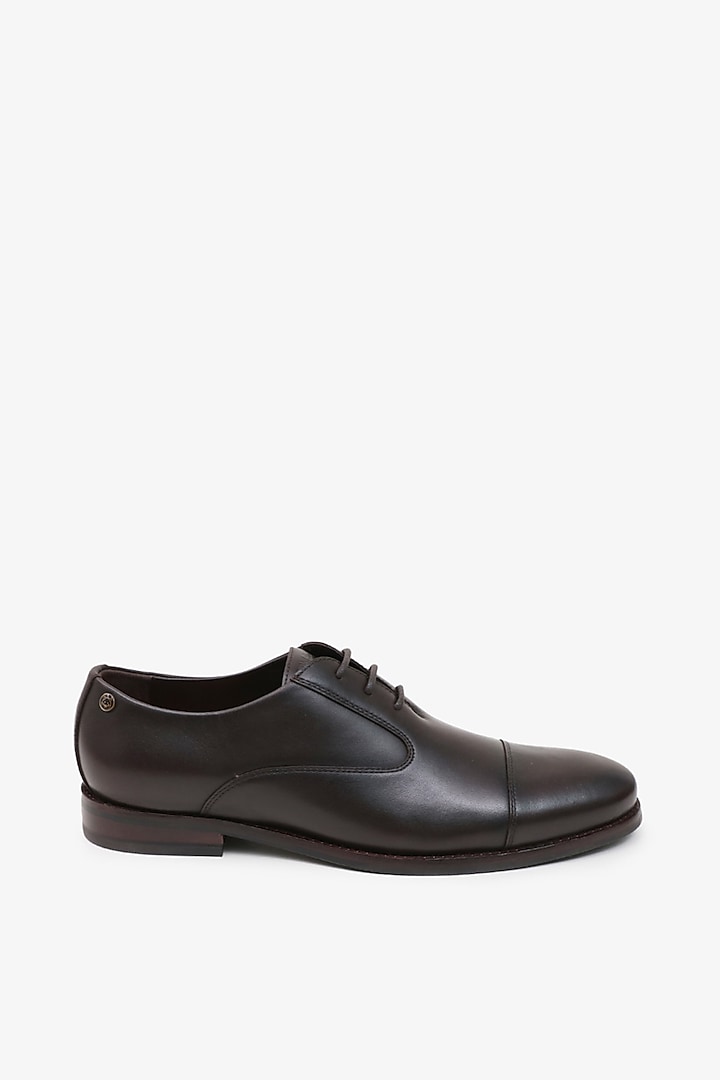 Brown Leather Formal Shoes by TONI ROSSI MEN