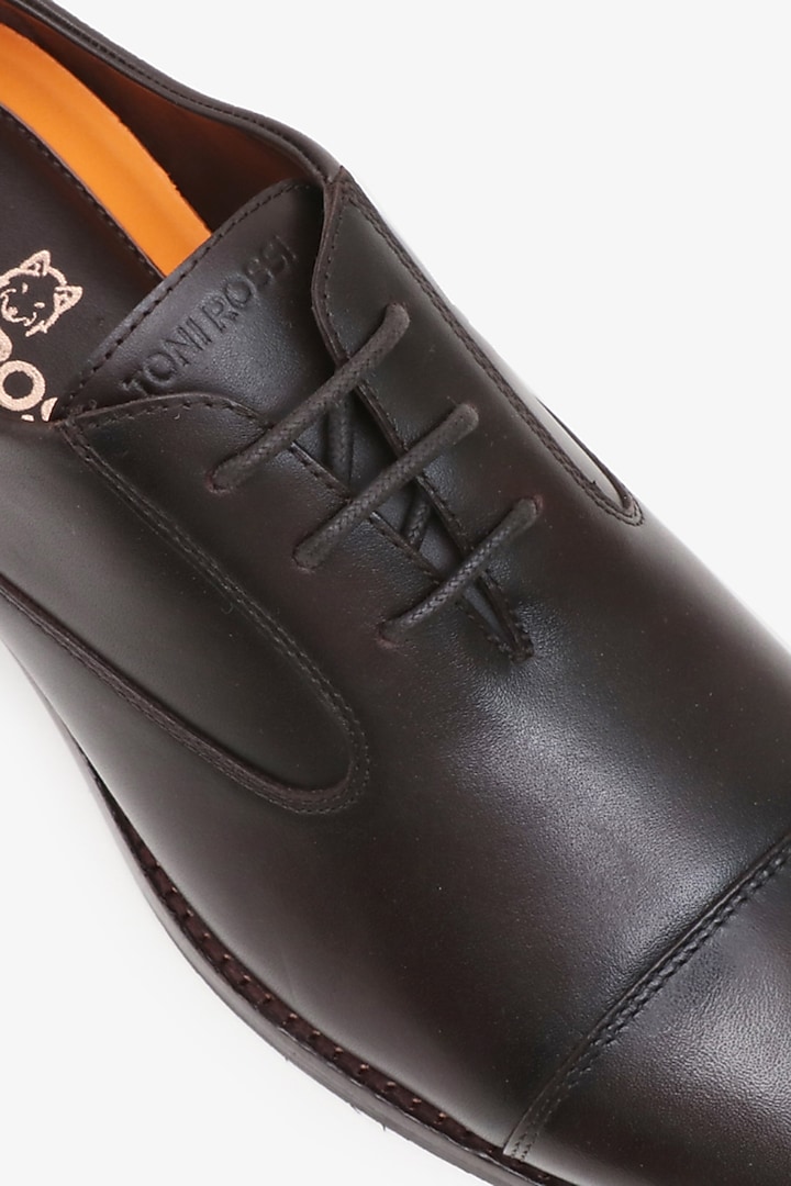 Brown Leather Formal Shoes by TONI ROSSI MEN at Pernia's Pop Up Shop