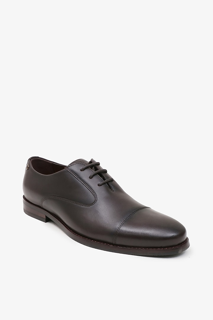 Brown Leather Formal Shoes by TONI ROSSI MEN at Pernia's Pop Up Shop