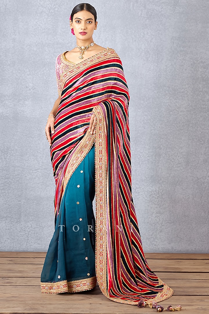 Fiery Pink Digital Printed Saree by TORANI at Pernia's Pop Up Shop