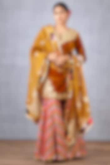 Multi-Colored Printed Bridal Sharara Set by TORANI at Pernia's Pop Up Shop