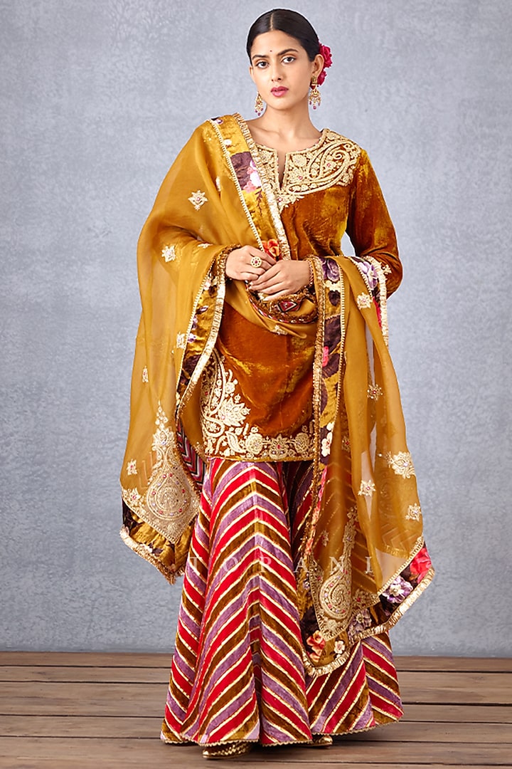 Multi-Colored Printed Bridal Sharara Set by TORANI at Pernia's Pop Up Shop