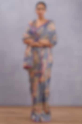 Amethyst Purple Embroidered Wedding Saree by TORANI at Pernia's Pop Up Shop