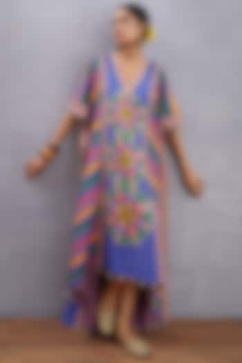 Amethyst Purple Printed Kaftan by TORANI