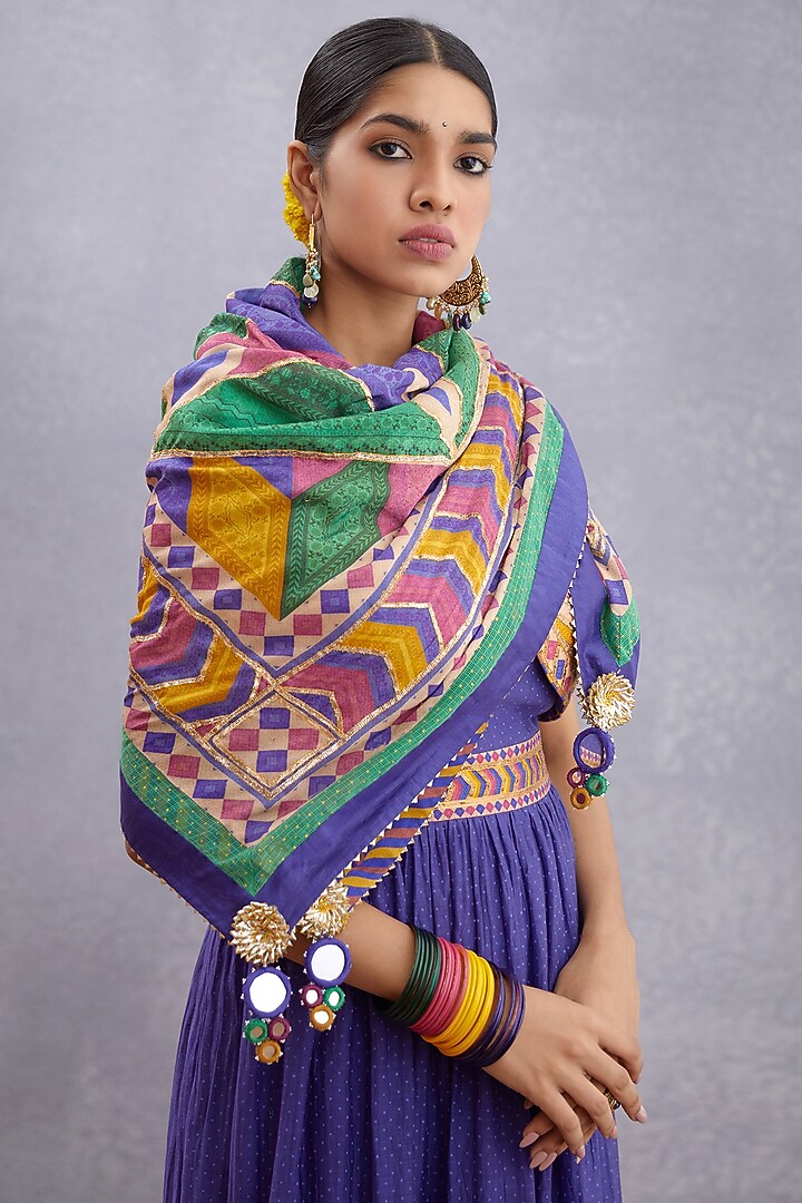 Multi-Colored Embroidered Scarf by TORANI at Pernia's Pop Up Shop