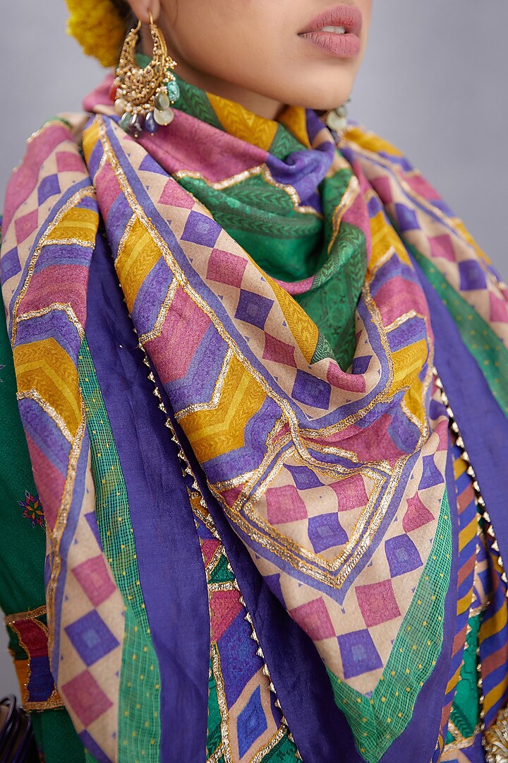 Multi-Colored Embroidered Scarf by TORANI at Pernia's Pop Up Shop
