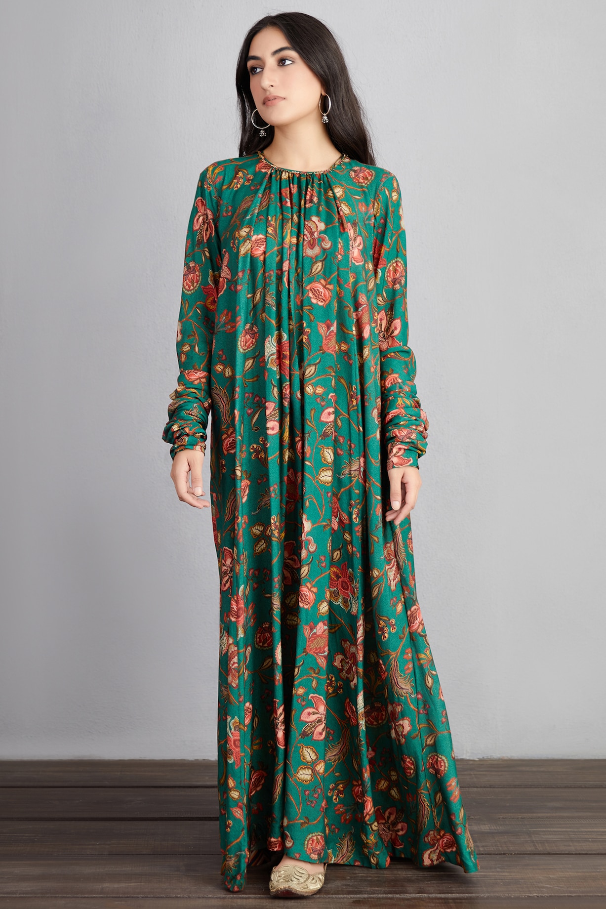 slim fit dress slacks Zahara Light Teal Maxi Dress
