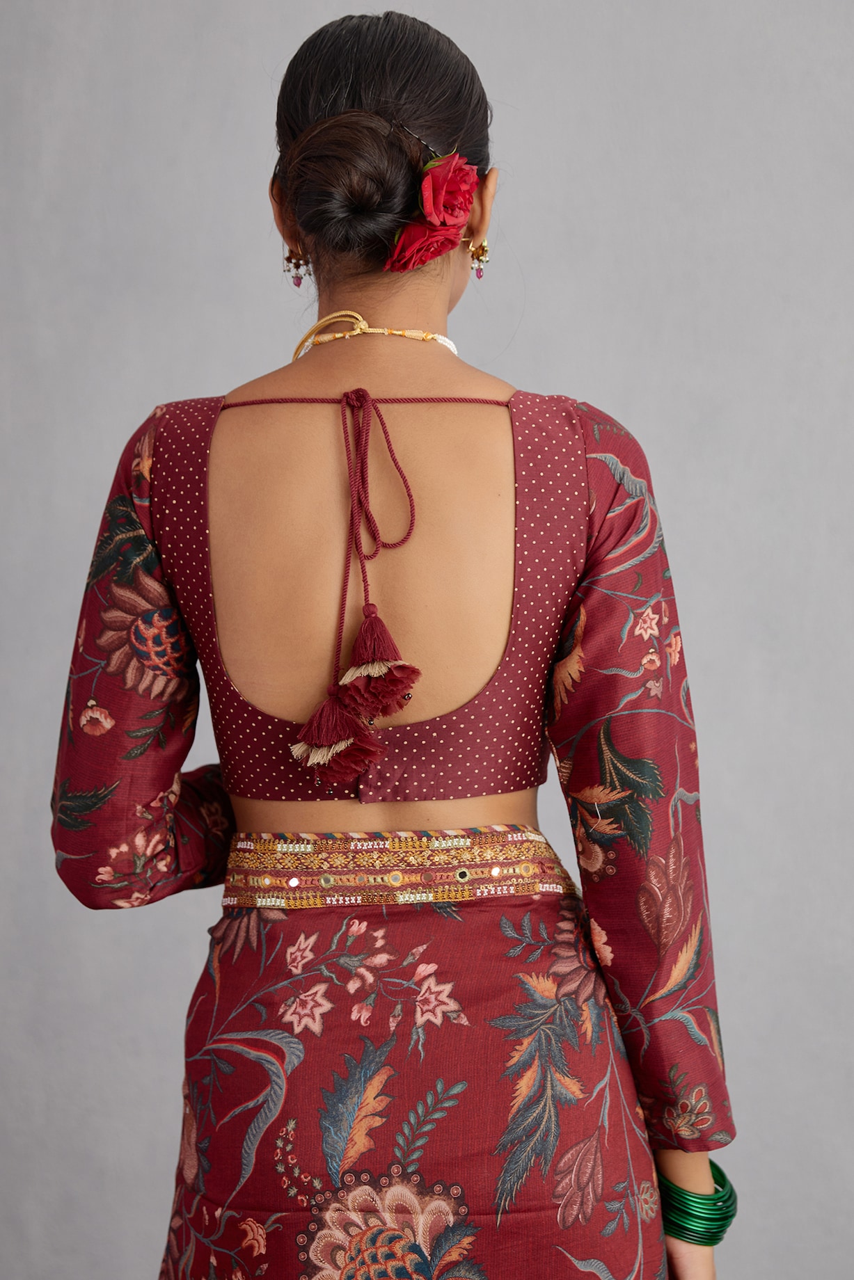 Silk Red Backless Blouse at Rs 700/piece in Dehradun