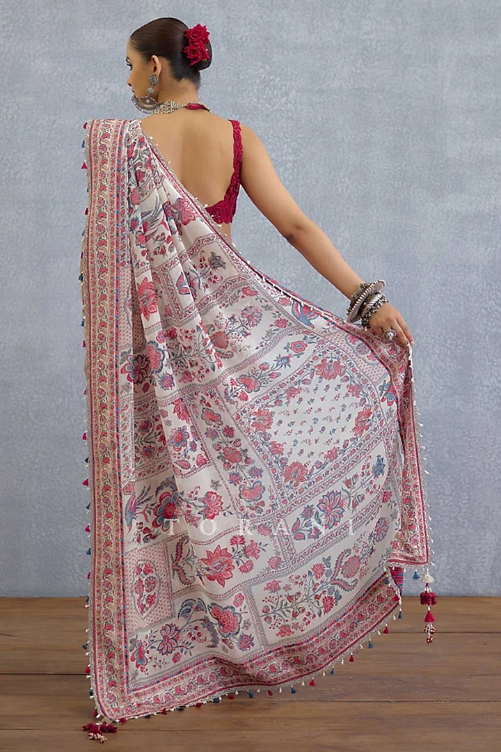 Multi-Colored Organza Digital Printed Wedding Saree by TORANI at Pernia's Pop Up Shop