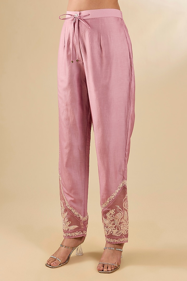 Lilac Silk Organza Kurta Set by Torani at Pernia's Pop Up Shop
