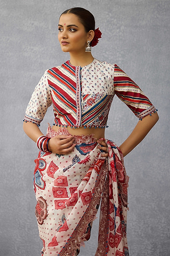 Multi-Colored Jeni Silk Blouse by TORANI at Pernia's Pop Up Shop