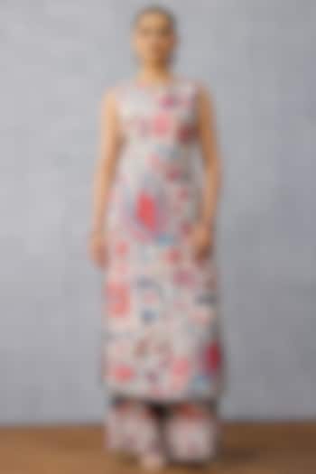 Multi-Colored Raw Silk & Silk Organza Co-Ord Set by TORANI at Pernia's Pop Up Shop