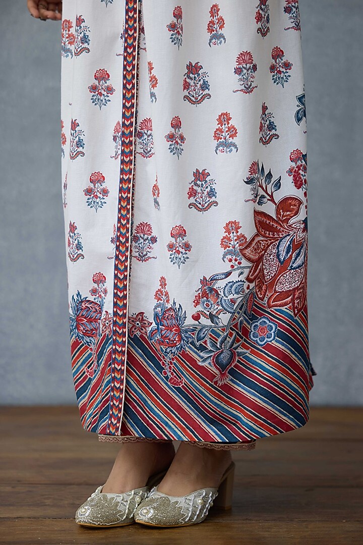 Multi-Colored Soft Linen Digital Printed Kurta Set by TORANI at Pernia's Pop Up Shop