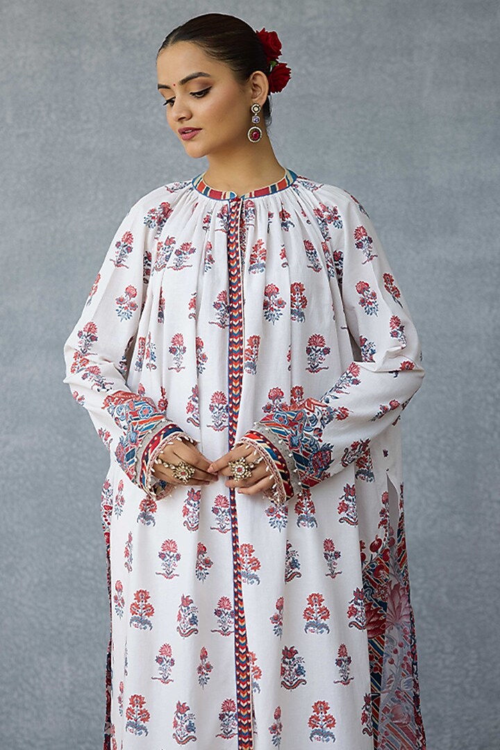 Multi-Colored Soft Linen Digital Printed Kurta Set by TORANI at Pernia's Pop Up Shop