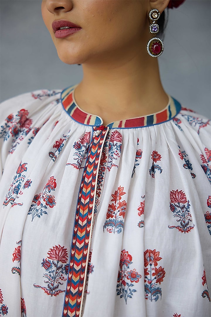Multi-Colored Soft Linen Digital Printed Kurta Set by TORANI at Pernia's Pop Up Shop