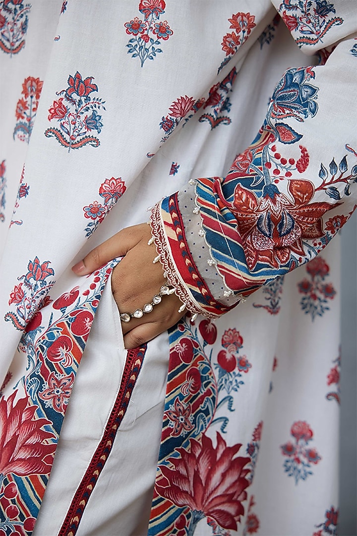 Multi-Colored Soft Linen Digital Printed Kurta Set by TORANI at Pernia's Pop Up Shop