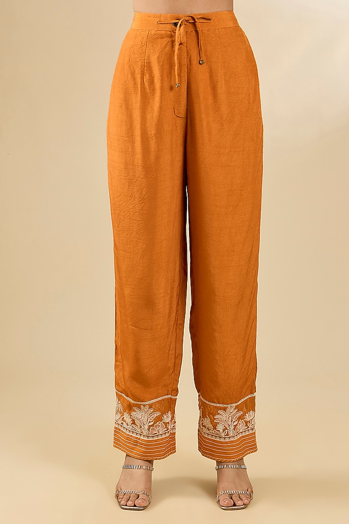 Dark Yellow Organza Kurta Set by Torani at Pernia's Pop Up Shop