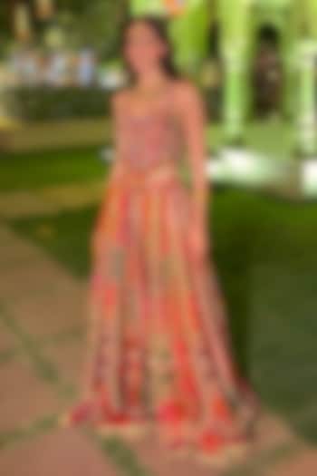 Multi-Colored Silk Embroidered Bridal Sharara Set by TORANI at Pernia's Pop Up Shop