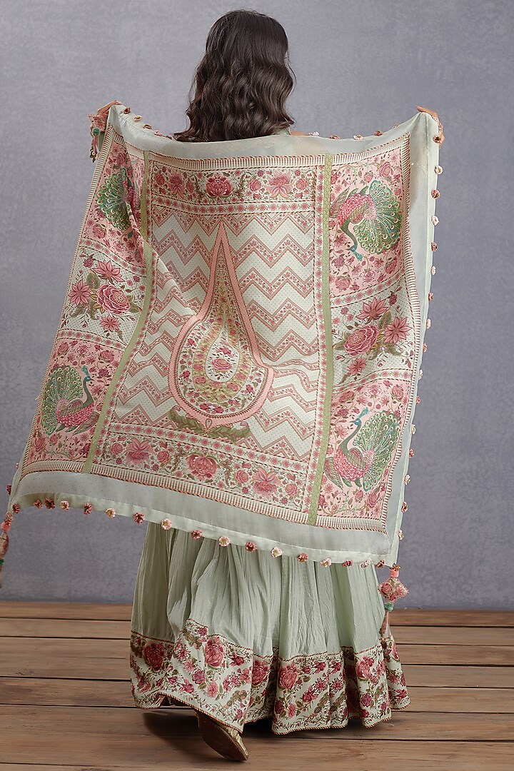 Sage Green Digital Printed Scarf by TORANI at Pernia's Pop Up Shop
