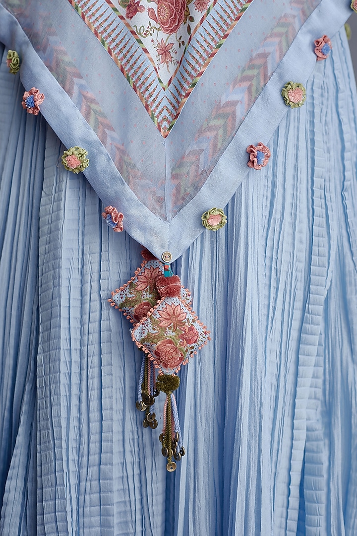 Sea Blue Digital Printed Scarf by TORANI at Pernia's Pop Up Shop