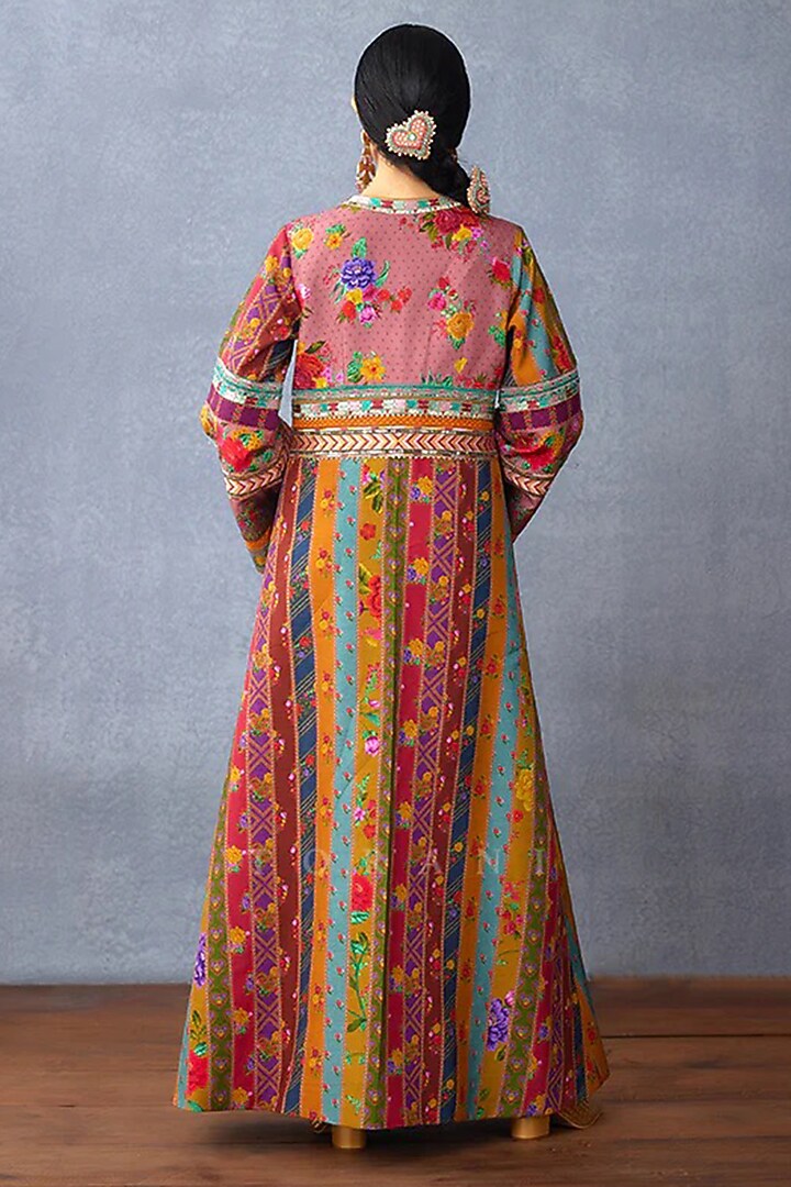 Pink Crepe Silk & Jeni Silk Jacket Set by TORANI at Pernia's Pop Up Shop