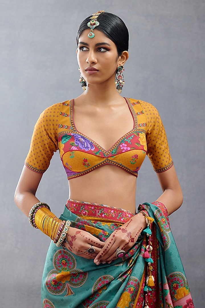 Multi-Colored Jeni Silk Blouse by TORANI at Pernia's Pop Up Shop