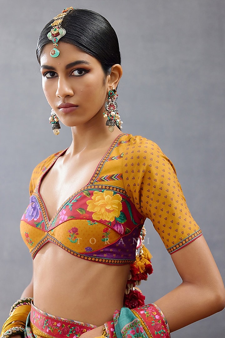 Multi-Colored Jeni Silk Blouse by TORANI at Pernia's Pop Up Shop