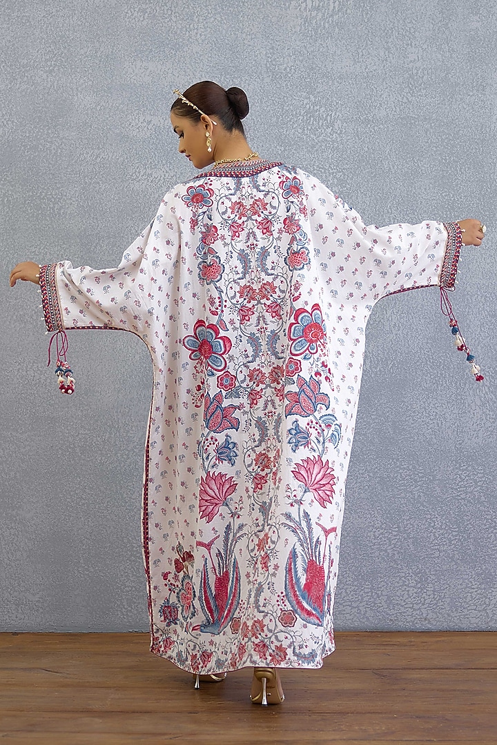 Multi-Colored Linen Digital Printed Kaftan by TORANI at Pernia's Pop Up Shop