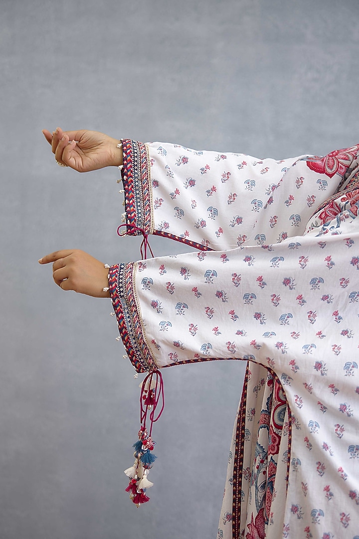 Multi-Colored Linen Digital Printed Kaftan by TORANI at Pernia's Pop Up Shop