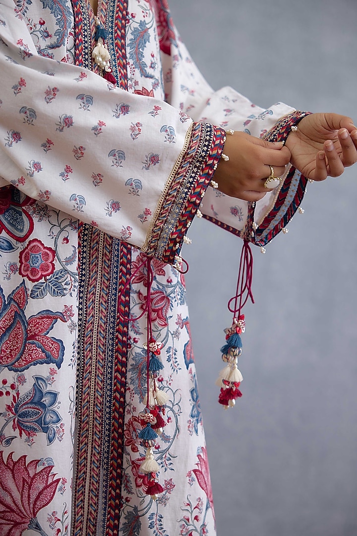 Multi-Colored Linen Digital Printed Kaftan by TORANI at Pernia's Pop Up Shop