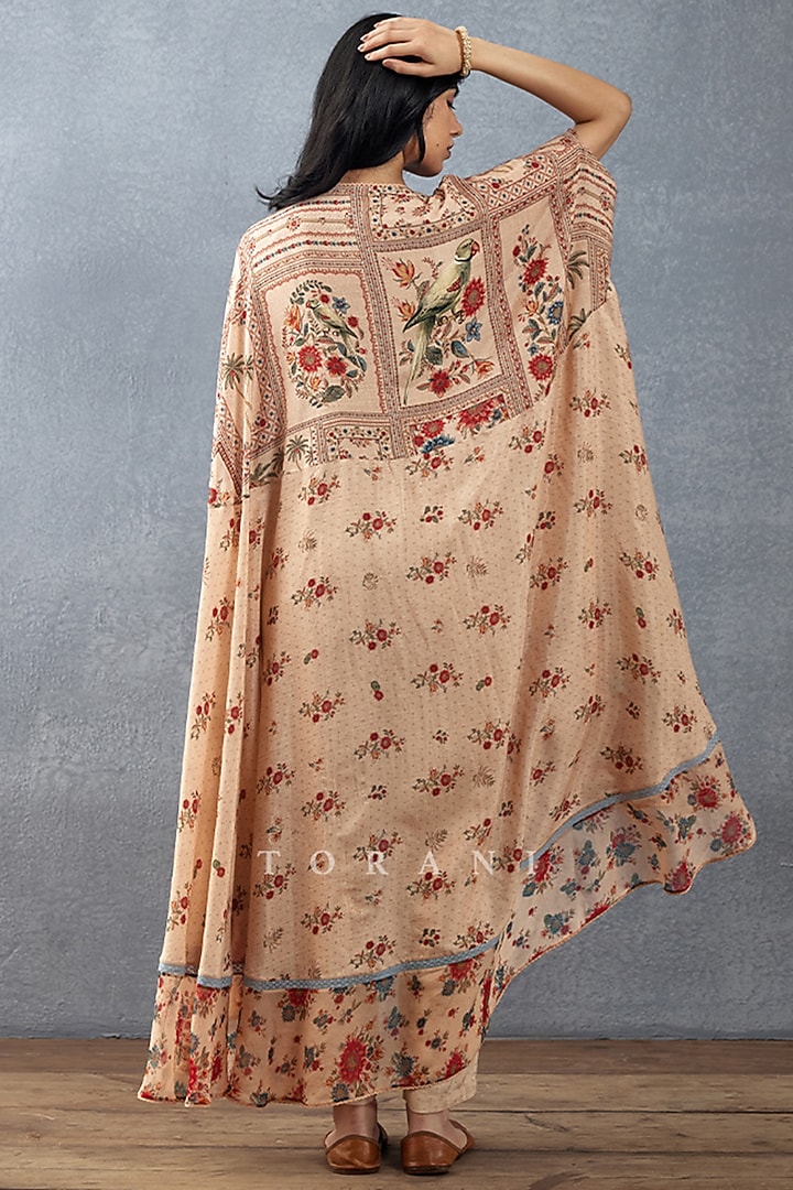 Beige Cotton Silk Digital Printed Kurta Set by TORANI at Pernia's Pop Up Shop