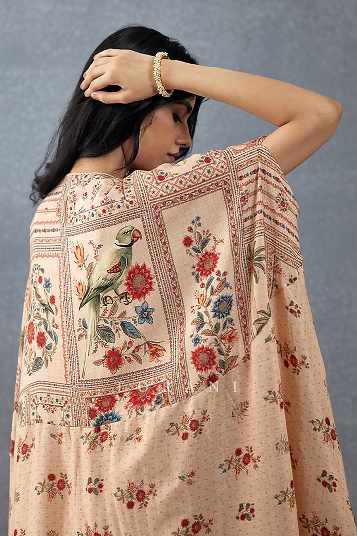 Beige Cotton Silk Digital Printed Kurta Set by TORANI at Pernia's Pop Up Shop