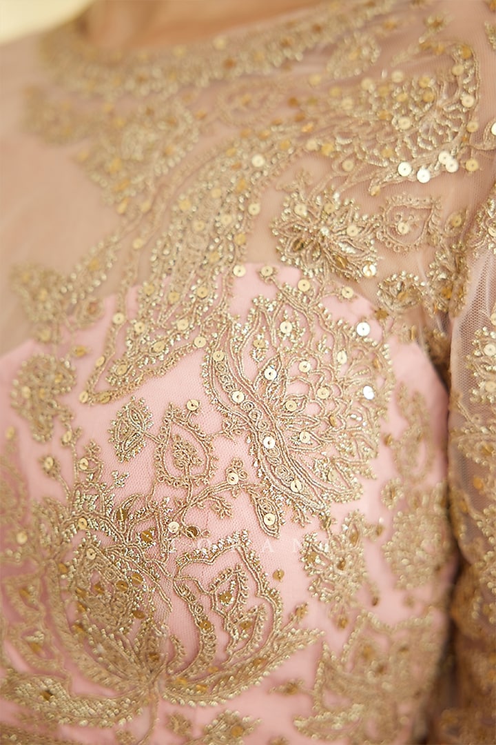 Pink Raw Silk & Cotton Silk Blouse by TORANI at Pernia's Pop Up Shop
