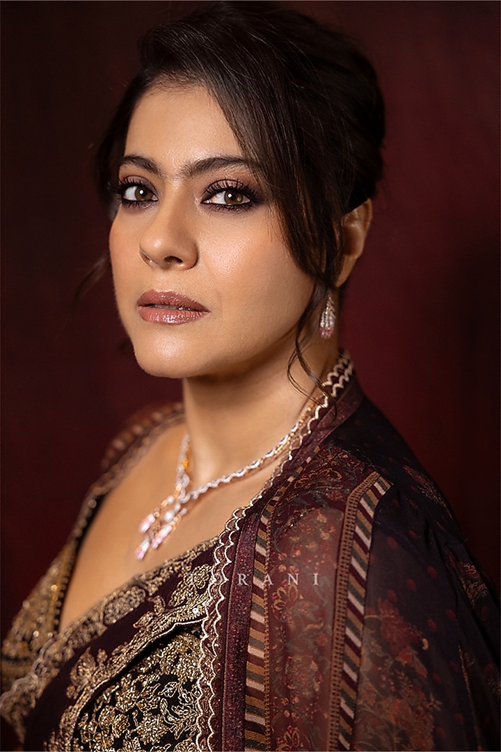 Maroon Georgette Pre-Draped Jacket Bridal Saree Set by TORANI at Pernia's Pop Up Shop