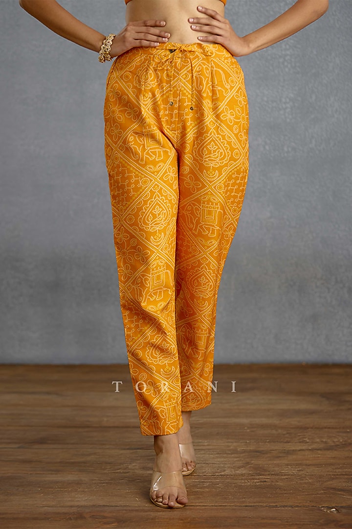 Yellow Georgette Embroidered Kaftan Set by TORANI at Pernia's Pop Up Shop