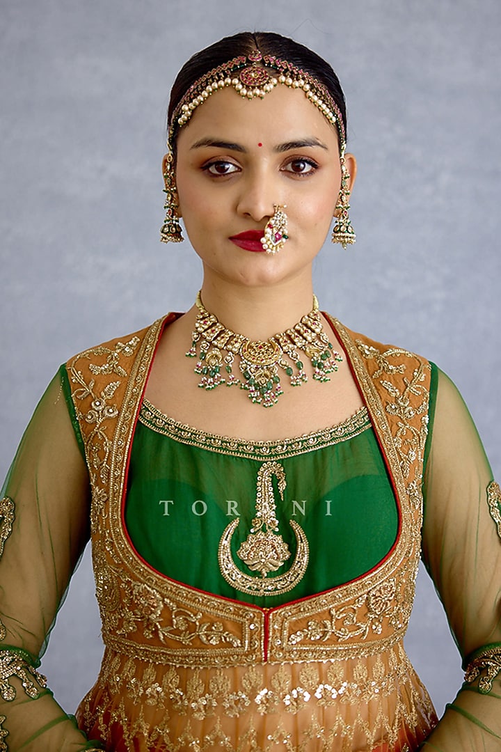 Multi-Colored Silk & Organza Bridal Lehenga Set by TORANI at Pernia's Pop Up Shop
