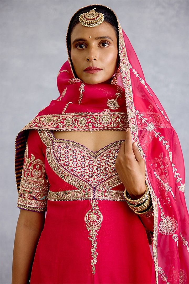 Multi-Colored Georgette Embroidered Kurta Set by TORANI at Pernia's Pop Up Shop