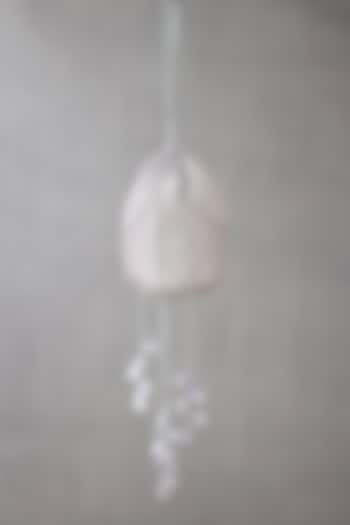 Sea Blue Printed & Embroidered Potli by TORANI at Pernia's Pop Up Shop