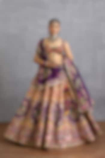 Orange & Purple Jeni Silk Bridal Lehenga Set by Torani at Pernia's Pop Up Shop
